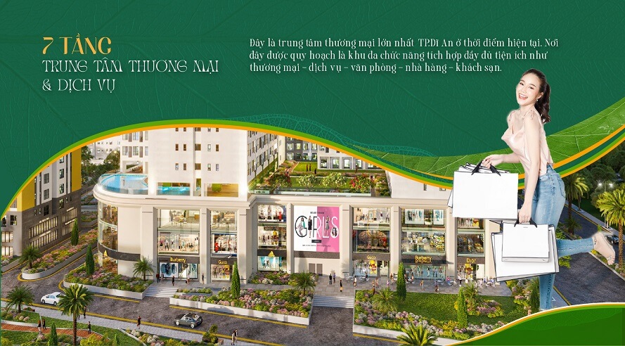 tiện ích nội khu Bcons city 7 tầng trung tâm thương mại