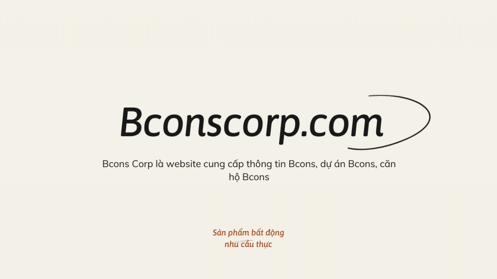 Thương hiệu Bcons Corp