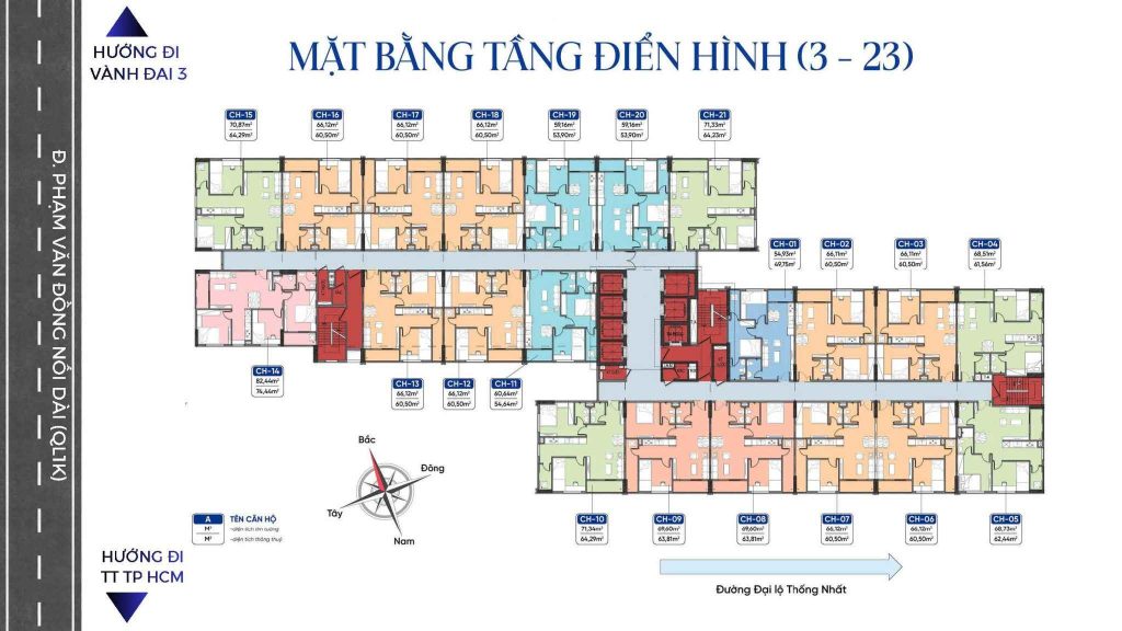 mặt bằng chung cư Ivy Central Tecco Làng Đại Học